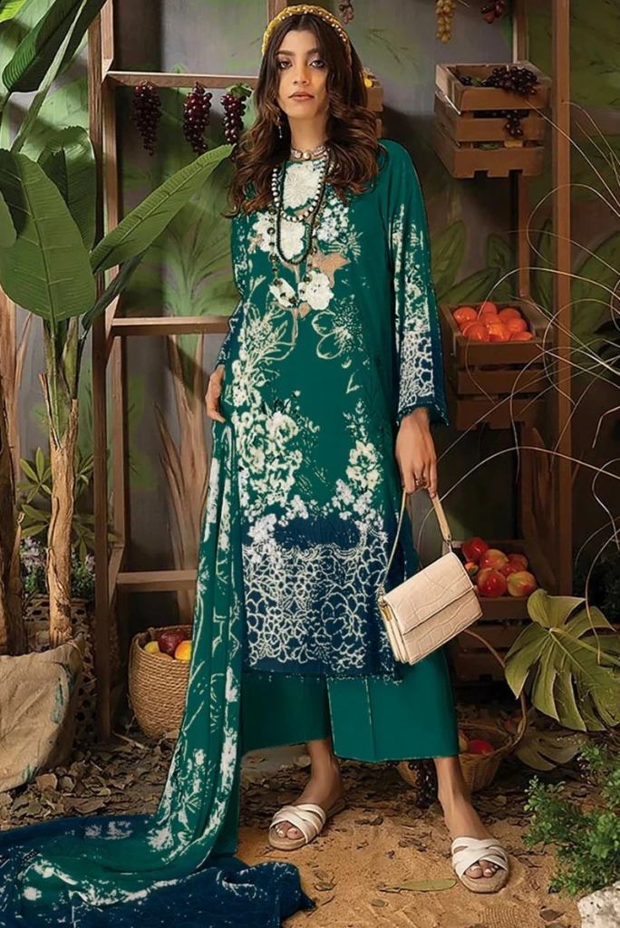 Aasha Adan Libas Colors 1013 Cotton Printed Salwar Suit With Chiffon Dupatta 