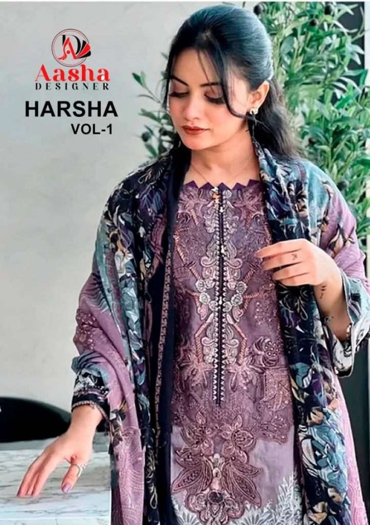 Aasha Harsha Vol 1 Chiffon Dupatta Pakistani Suits