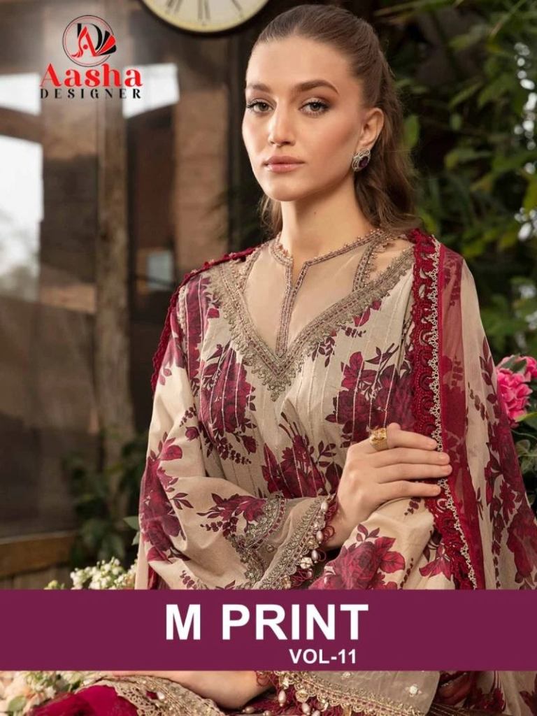 Aasha M Print Vol 11 Pakistani Suit Collection