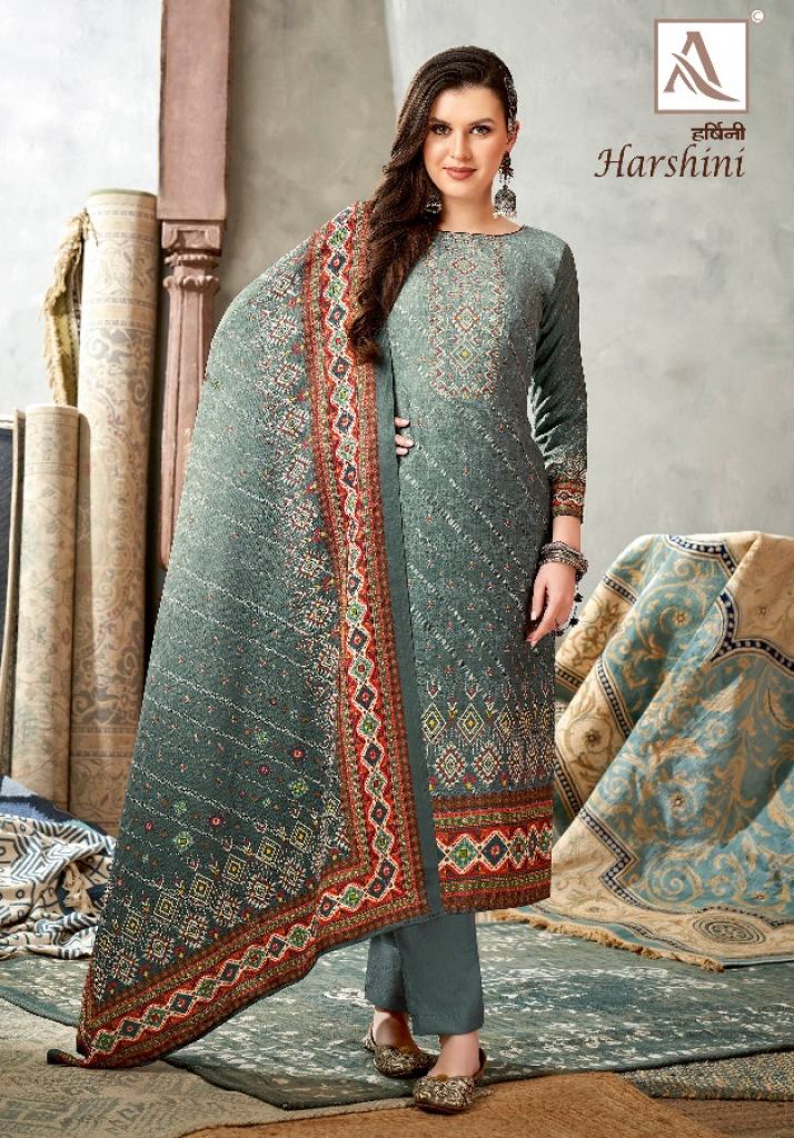 Alok  Harshini Wool Pashmina Dress Material Wholesale collection 