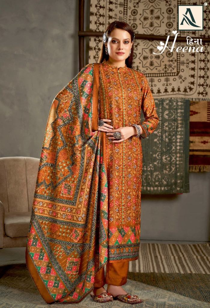 Alok Heena Pure Wool Pashmina Dress Material  Buy Pashmina Winter Collection