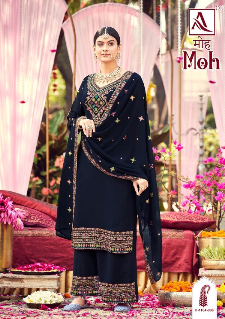 Alok Moh Festive Wear Heavy Georgette Dress Material Collection 