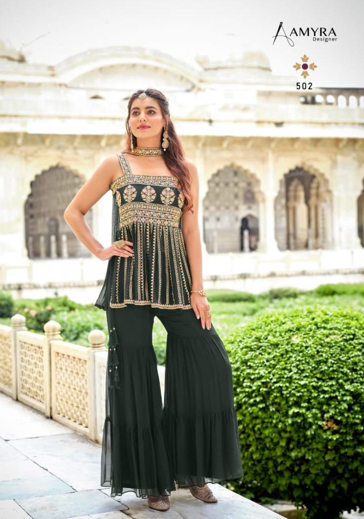  Amyra Florence Georgette Wear Designer Salwar  suits catalog 