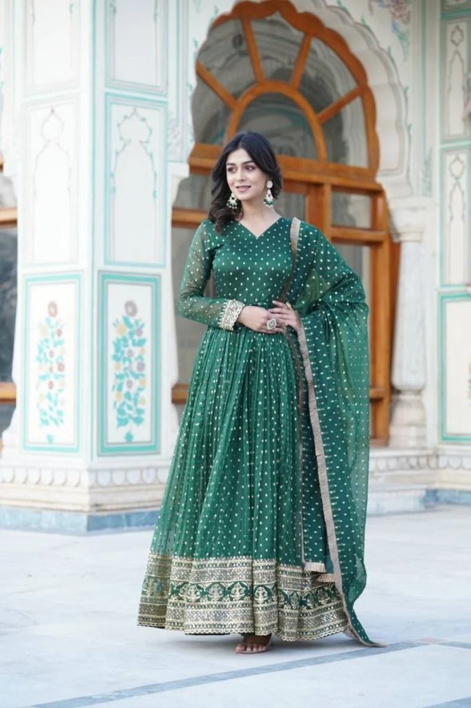 Anamika Vol 6 Jacquard Embroidery Stitched Heavy Gowns 