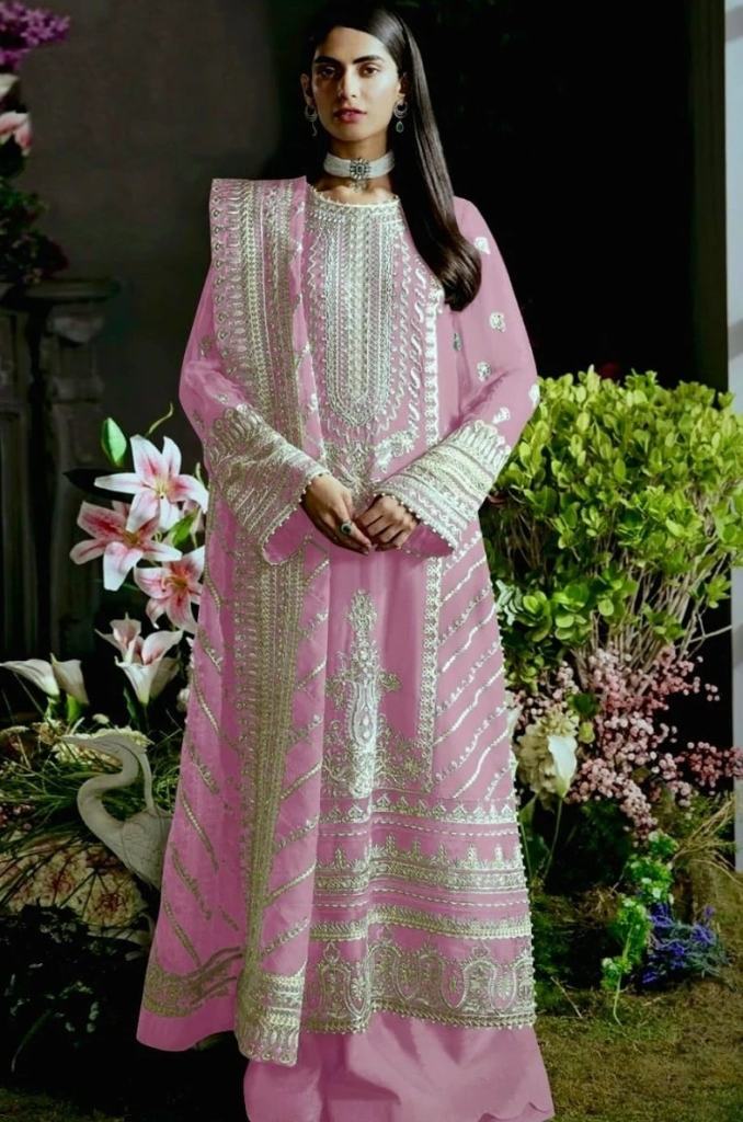Anamsa 230 I To L Georgette Embroidery Special EID Collection 