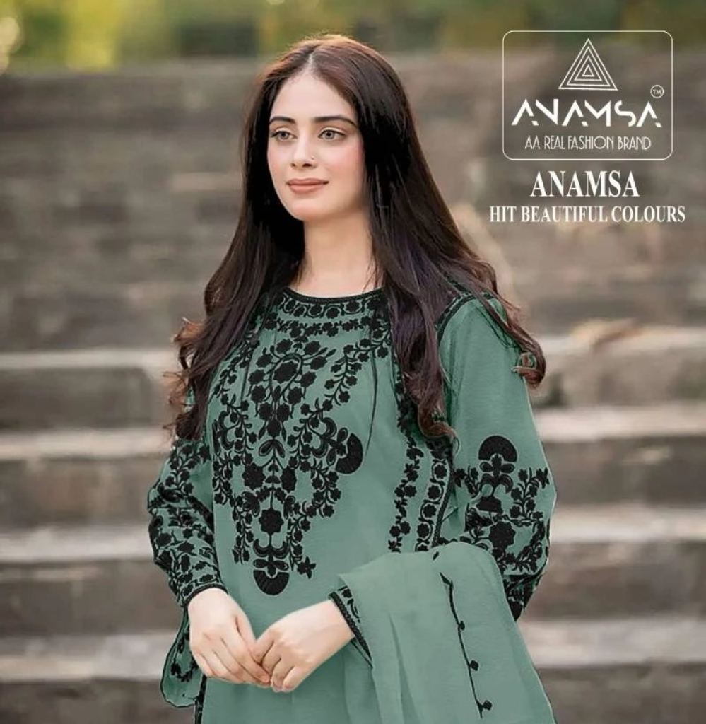 Anamsa 247 Designer Pakistani Georgette Dress Material