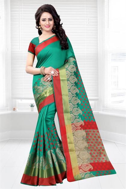 Anushka poly cotton saris manufacturer 