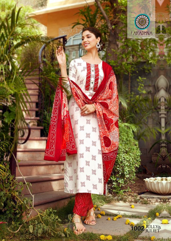 Aradhna Jully And Juliet Vol 1 Designer  Casual Wear Rayon Kurtis Bottom with Dupatta collection  