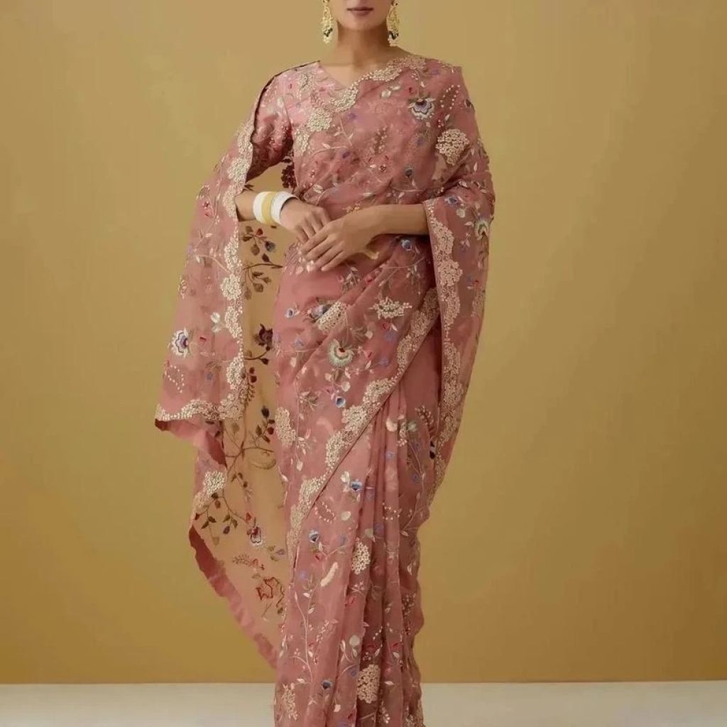Arya 1 Organza Sequence Worked Partywear Sarees