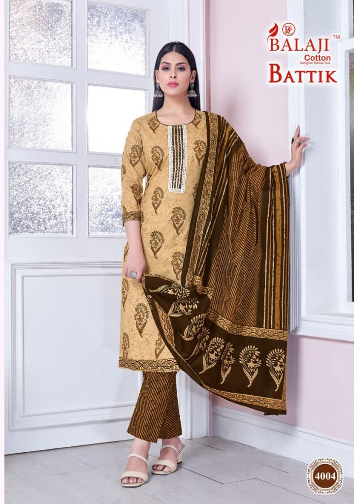 Balaji Battik Cotton Art Work Vol 4 Regular Wear Pure Cotton Printed Dress Materials