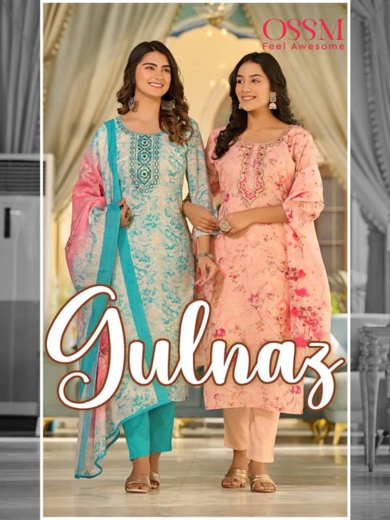 Beautiful Ossm Gulnaz Cotton Ready Made salwar Suit 
