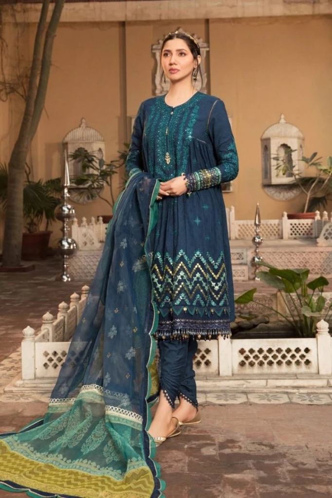 Beautiful Taj 450 And 500 Heavy Embroidery Pakistani Style Cotton Salwar Suit