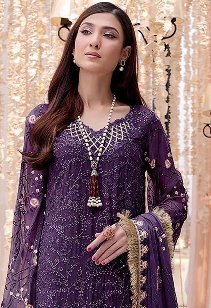 Bilqis B 04 Faux Georgette Embroidered Pakistani Suits