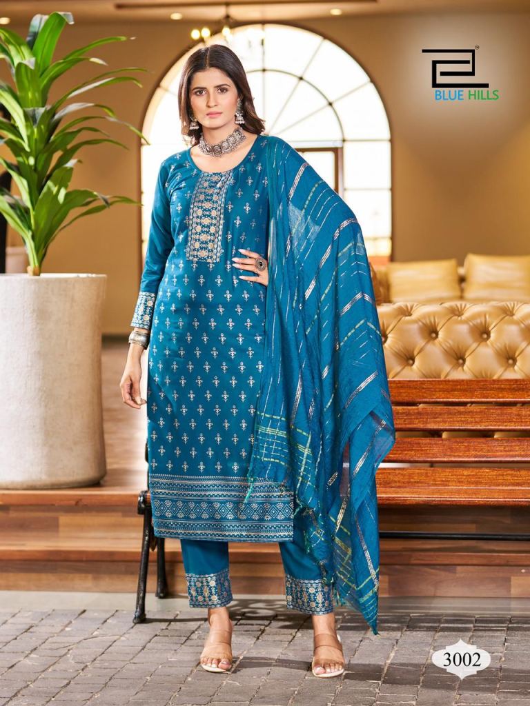 Blue Hills Royal Touch Vol 3 Party Wear Kurti With Bottom Dupatta Collection