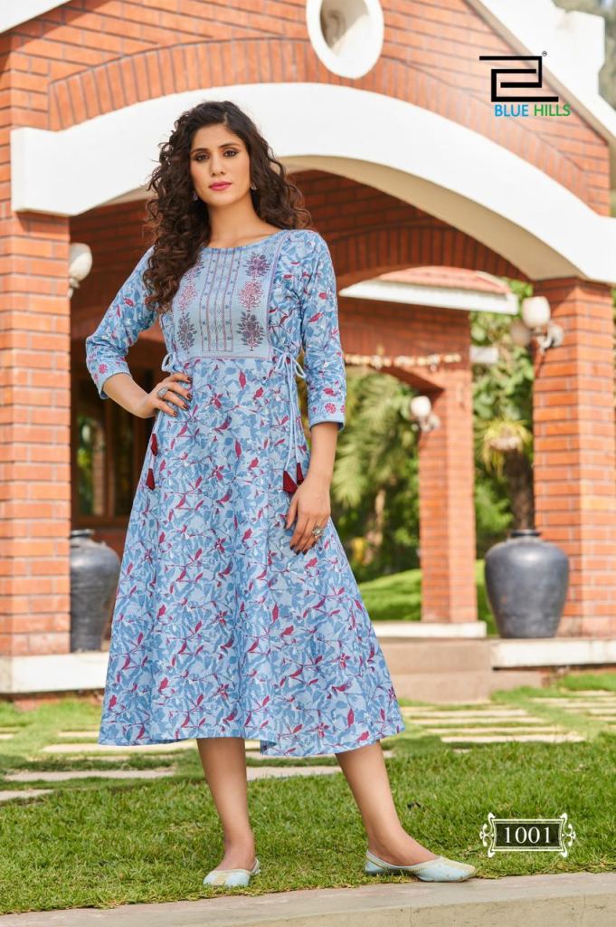Blue Hills Spicy Vol 1 Summer Cotton Printed Long Kurti Collection