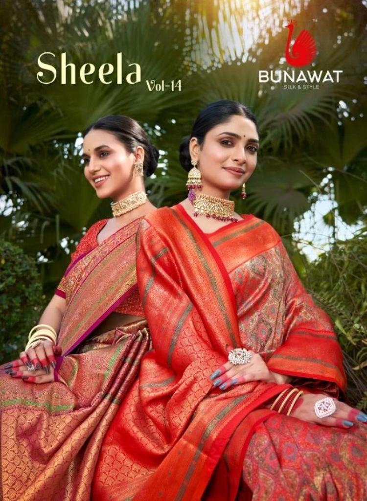Bunawat Sheela Vol 14 Banarasi Silk Wedding Saree Collection 