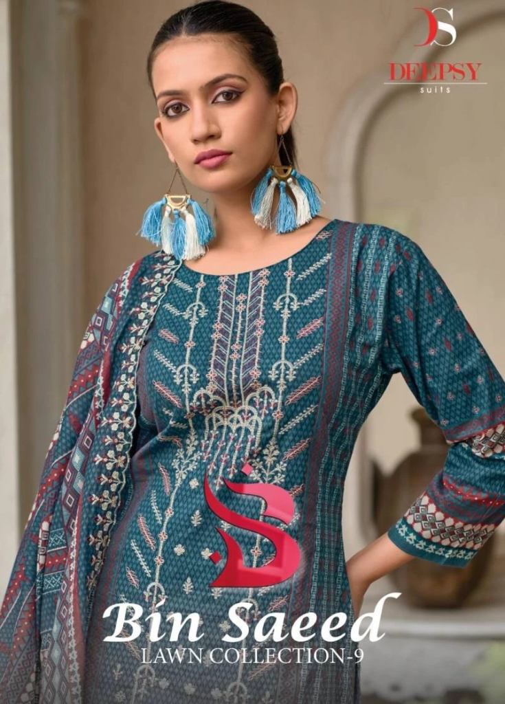 Deepsy Bin Saeed 9 Cotton With Embroidery Pakistani Salwar Suit