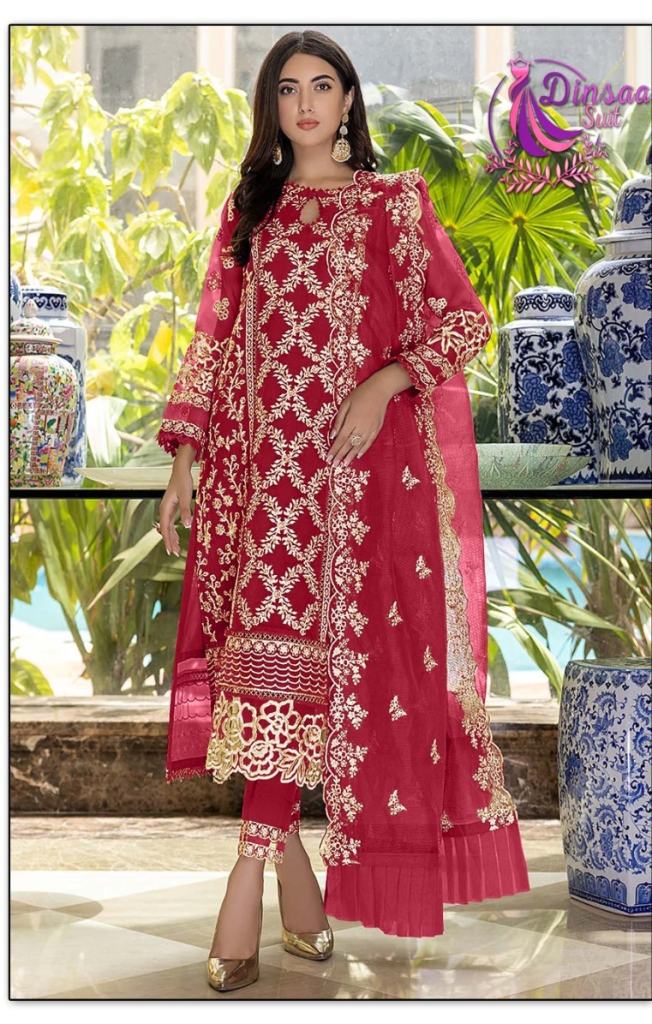 Dinsaa 147 E To H Fancy Designer Pakistani Suit Collection