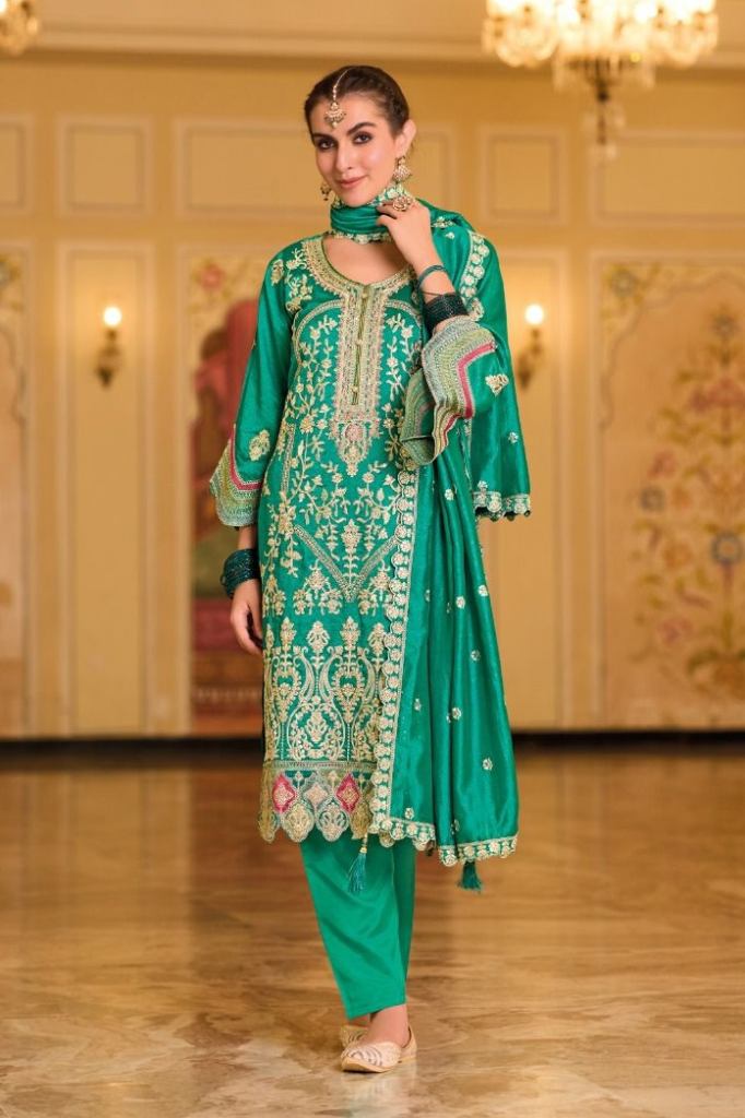Eba Anokhi Exclusive Silk Embroidery Readymade Salwar Suit Collection