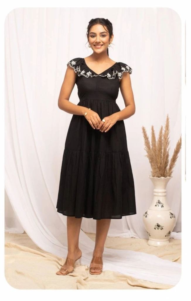 Far Dr 01 Fancy Cotton Western Midi Style Dress Collection