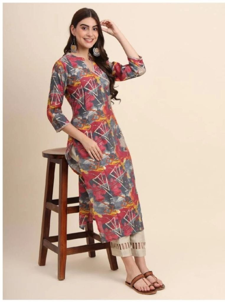 Fdk 1034 And 1035 Casual Wear Kurti With Bottom