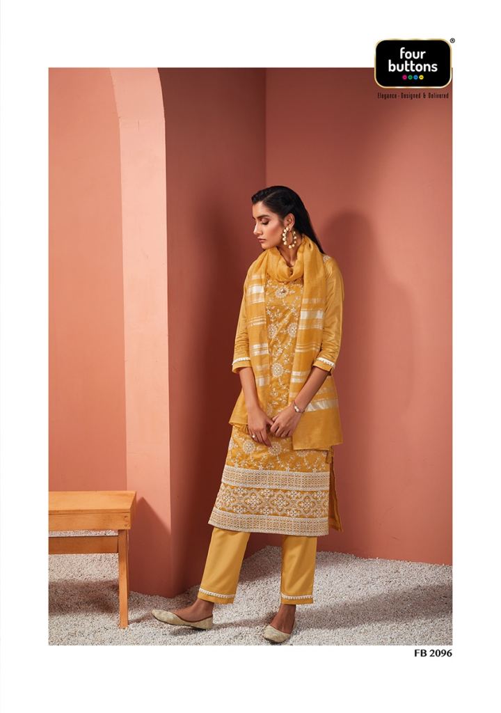Four Buttons Pearl vol  7 Viscose Exclusive Wear Kurtis Pant With Dupatta