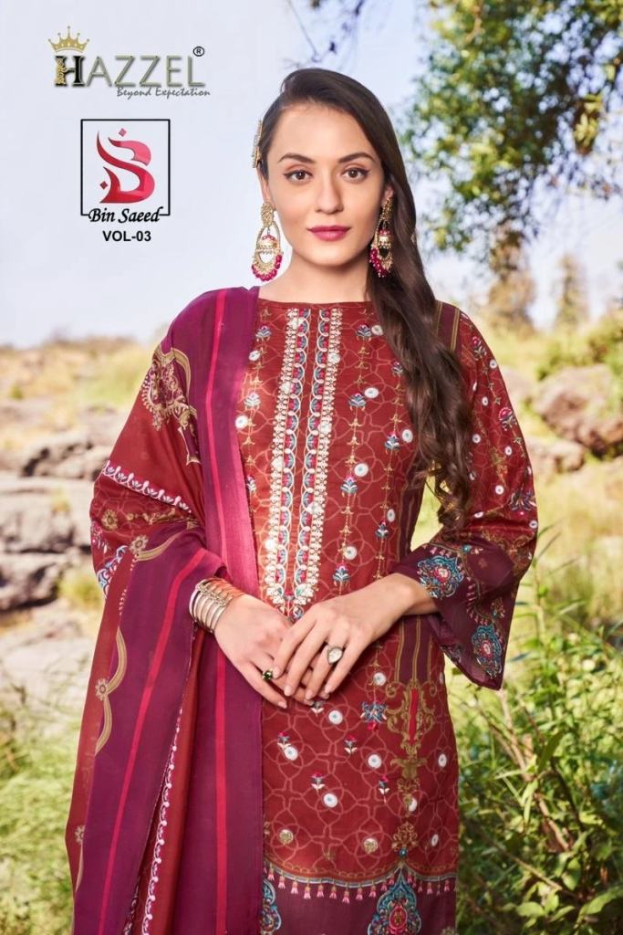 Hazzel Bin Saeed Vol 3 Pakistani Suits Collection