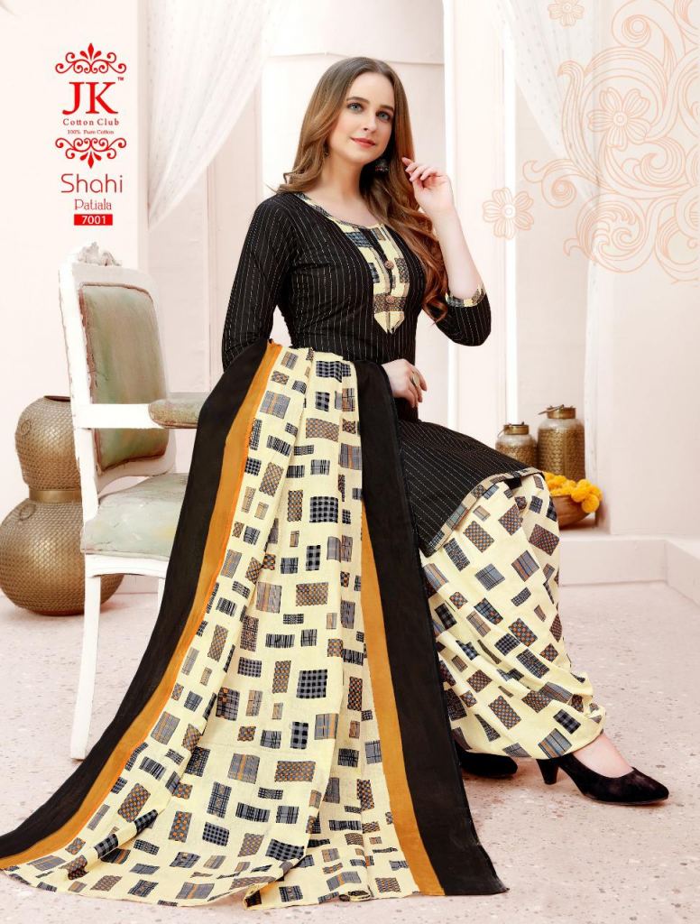 JK Shahi Patiala Vol 7 Cotton Dupatta Wholesale Ready Made Dress Material Manufacturer Catalog