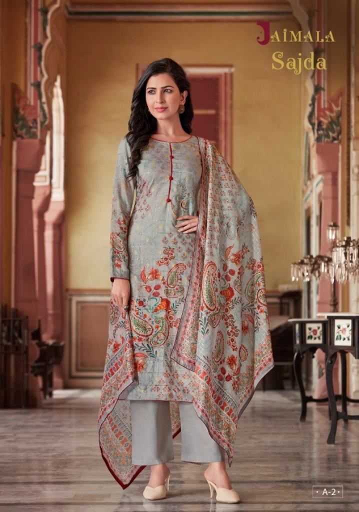 Jaimala Sajda Dola Weaving Digital  printed Regular Wear Dress Material 