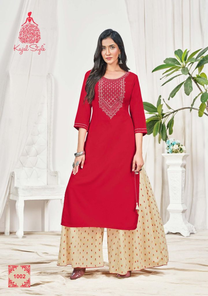  Kajal Style Fashion Bloom vol  1 Fancy Wear Embroidery Kurti With Bottom  catalog 