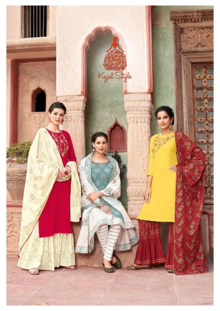 Kajal style presents  Gulzar vol 5 Exclusive Collection Of Ready Made Suits