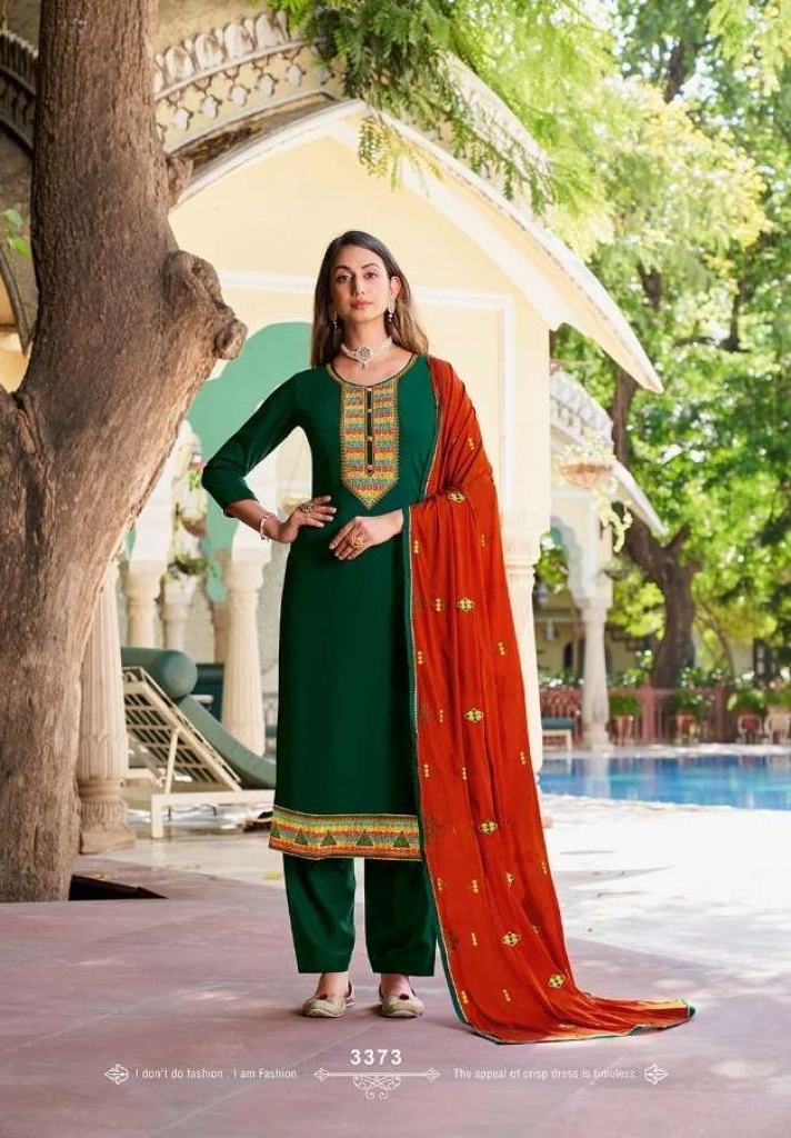  Kalarang Netra Prampara Silk All Over With Embroidery Dress Material Catalog 