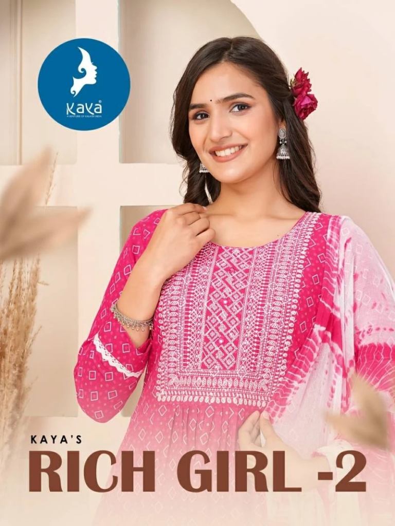 Kaya Rich Girl 2 Rayon Printed  Casual Wear Salwar Suit 