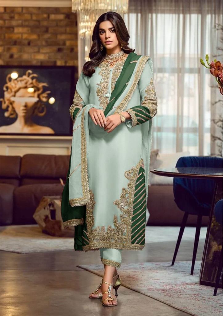 Kb Super Hit 1019 Embroidery Pakistani Suit Collection