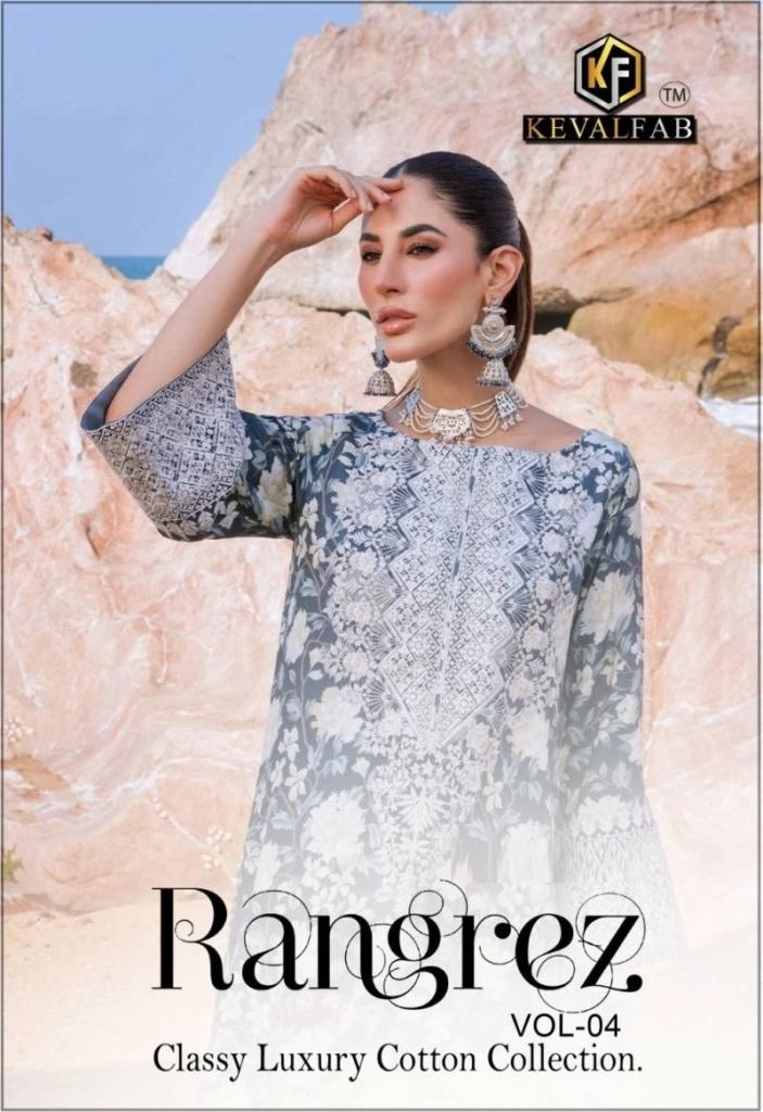 Keval Fab Rangrez Vol 4 Heavy Cotton Karachi Dress Material