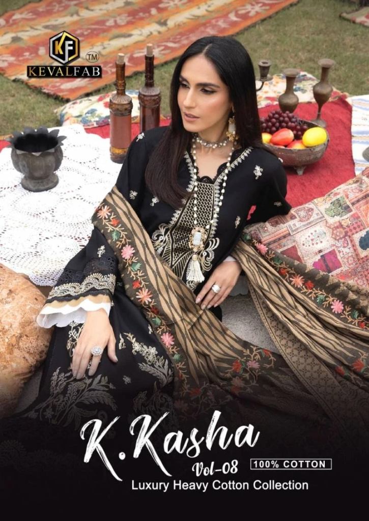 Keval K Kasha Vol 8 Luxury Heavy Cotton Dress Material