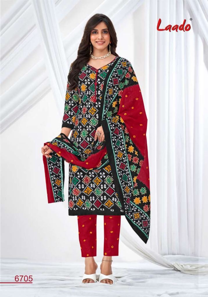 Laado Vol 67 Causal Wear Cotton Printed Unstitched Dress Material
