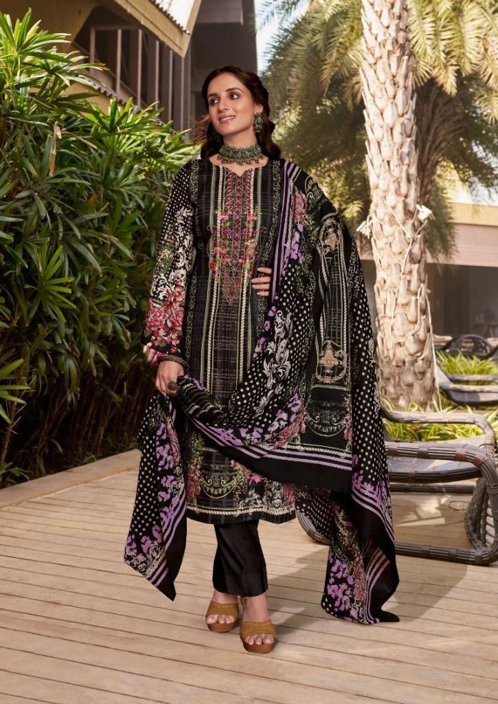 Levisha Pakistani Style Naira Nx 02 Cambric Cotton Printed Dress Material  