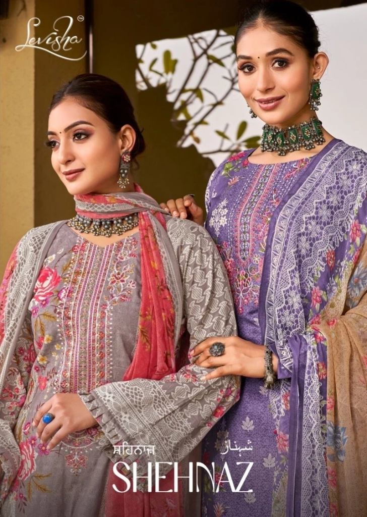 Levisha Shehnaz 1 New Arrival Pakistani Cotton Dress Material Set
