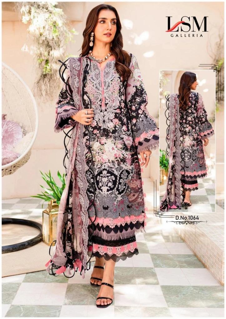 Lsm Parian Dream Vol 7 Heavy Luxury Pakistani Style  Lawn Cotton Drees Material