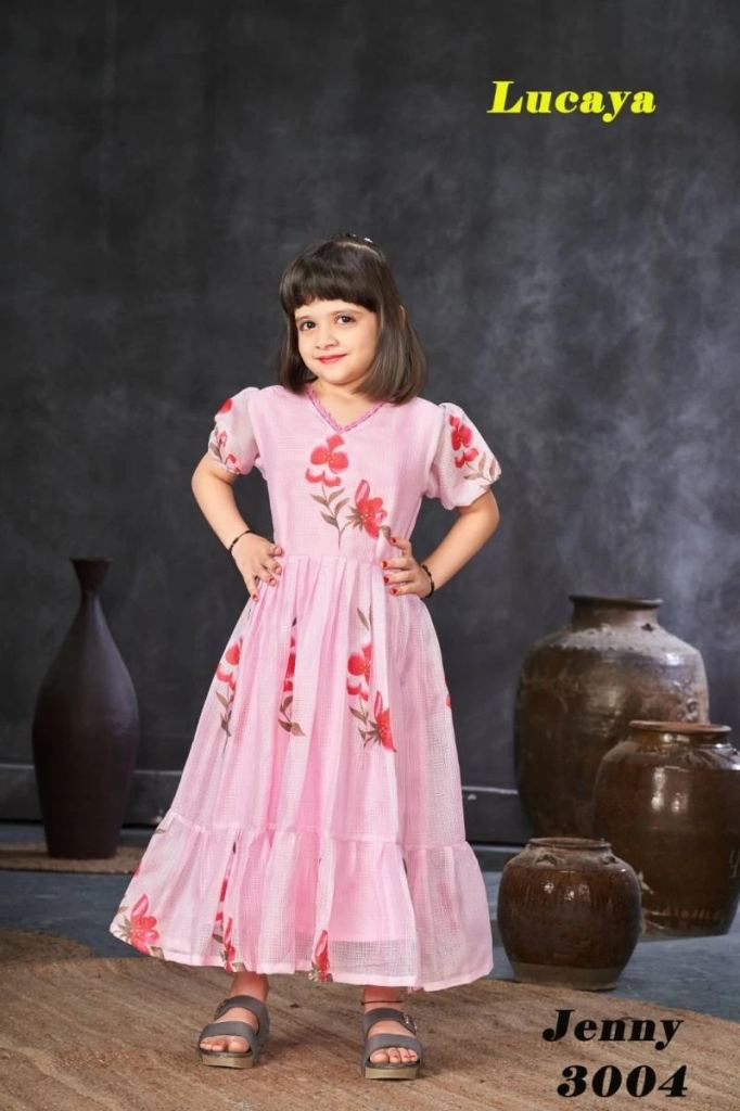 Lucaya Jenny Vol 3 Fancy Floral Printed Kids Gown Collection 
