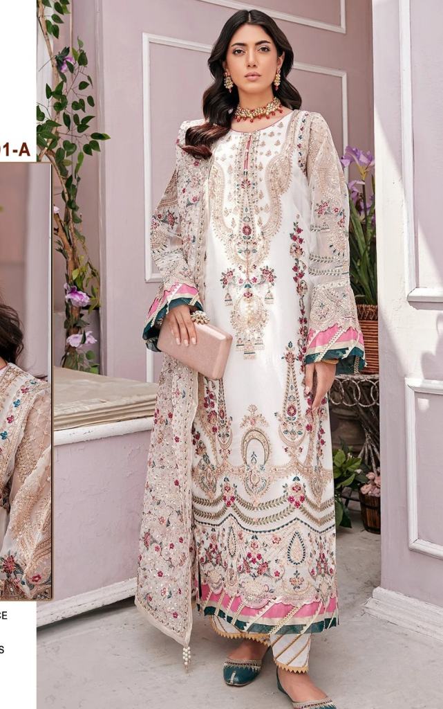 Mahnur Vol 23 Exclusive Heavy Georgette  Embroidery Pakistani Suit Collection
