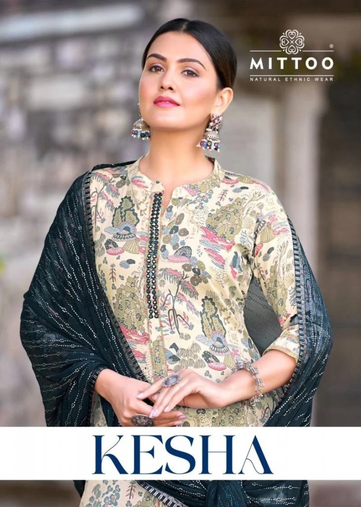 Mittoo Kesha Rayon Printed Handwork Casual Wear Salwar Suit