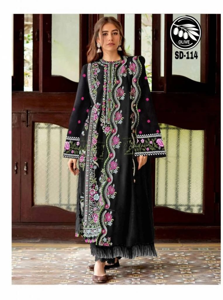 Olive Sd 114 Semi Stitched Georgette Salwar Suits