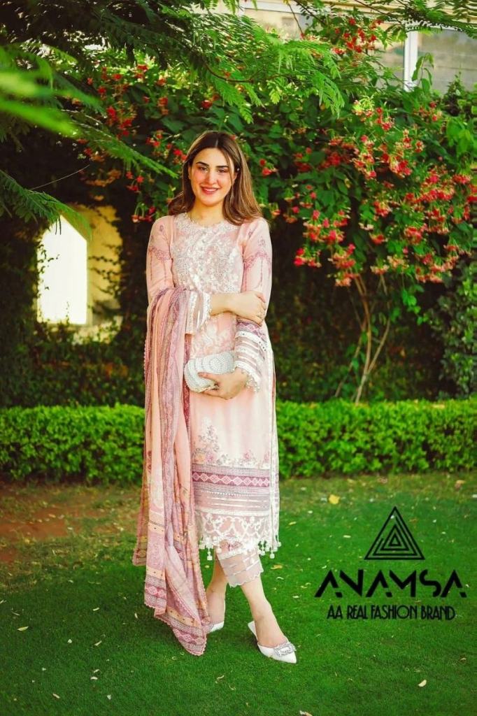 Pakistani Anamsa 268 Musline Cotton Dress Material 