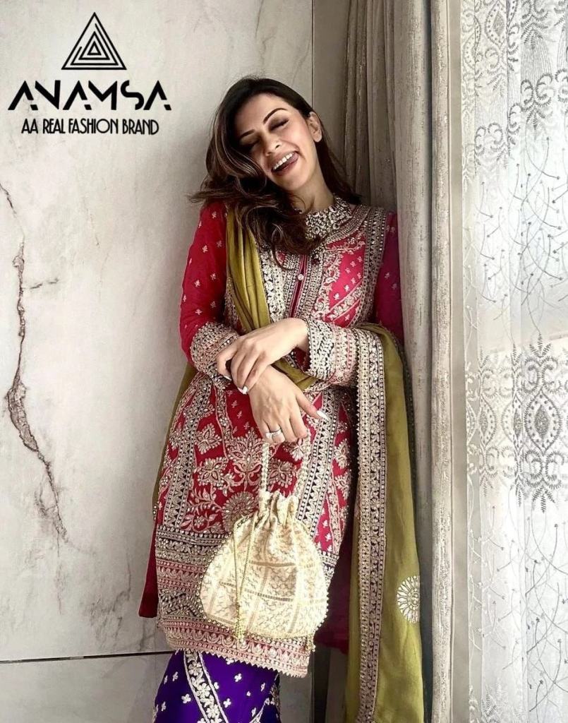 Pakistani Anamsa 430 Georgette Embroidered Salwar Suit