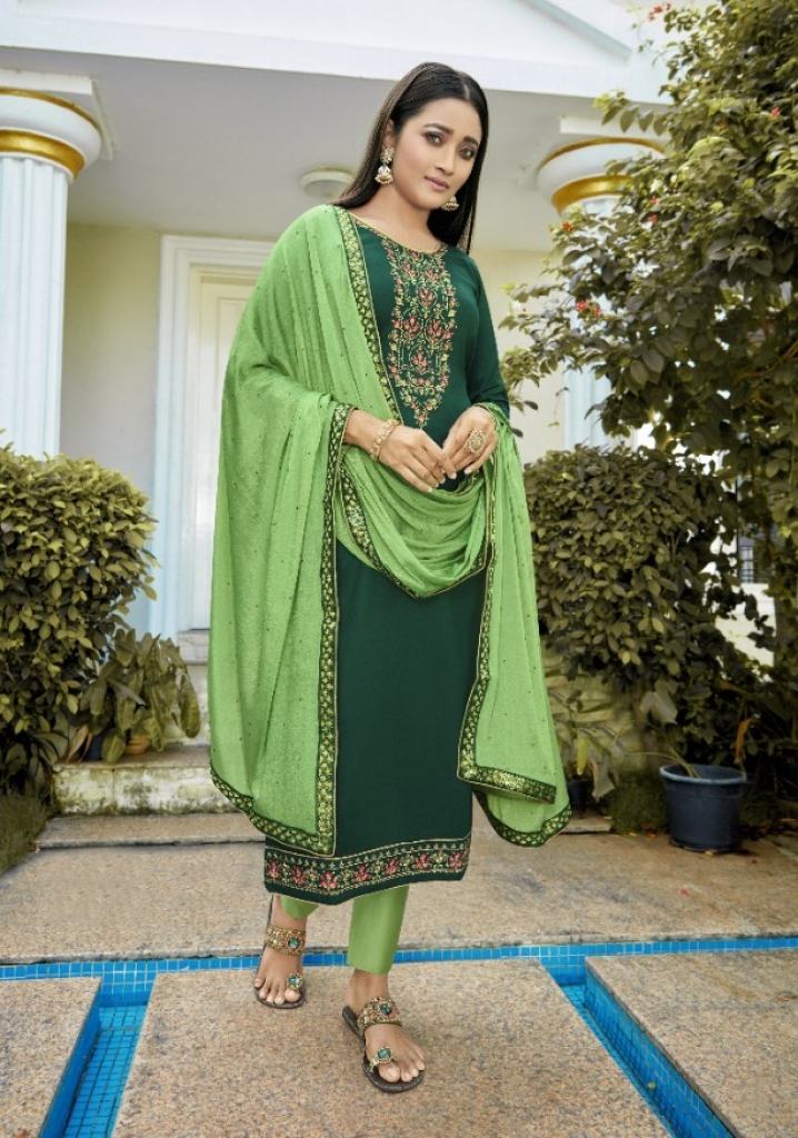 Panch Ratna Glamour Silk Designer Rich Look  wholesale  Dress Material 