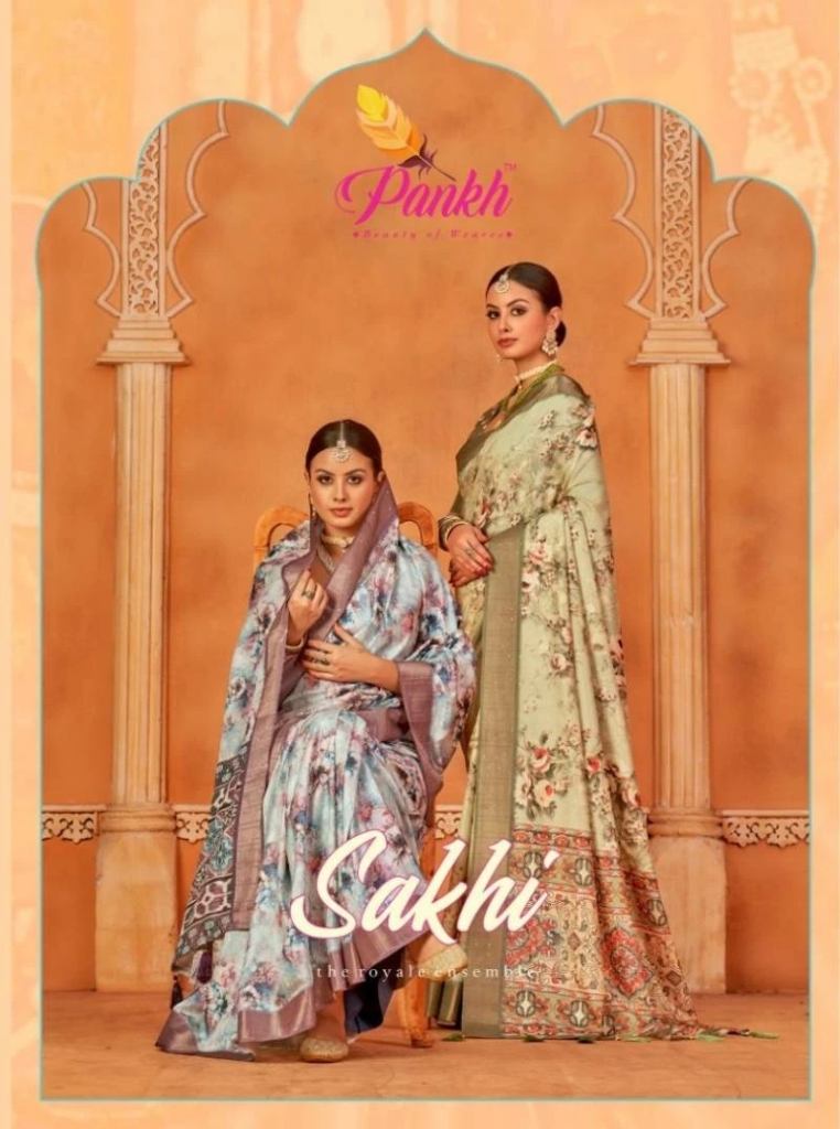 Pankh Sakhi Digital Printed Silk Saree Collection