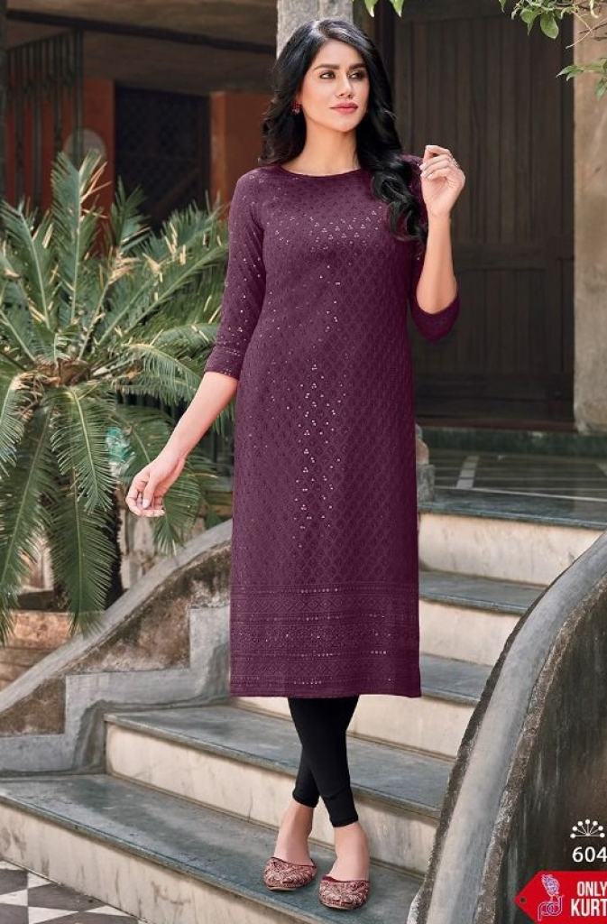 Poonam Moon Rayon Sequence Fancy  Kurtis  collection 