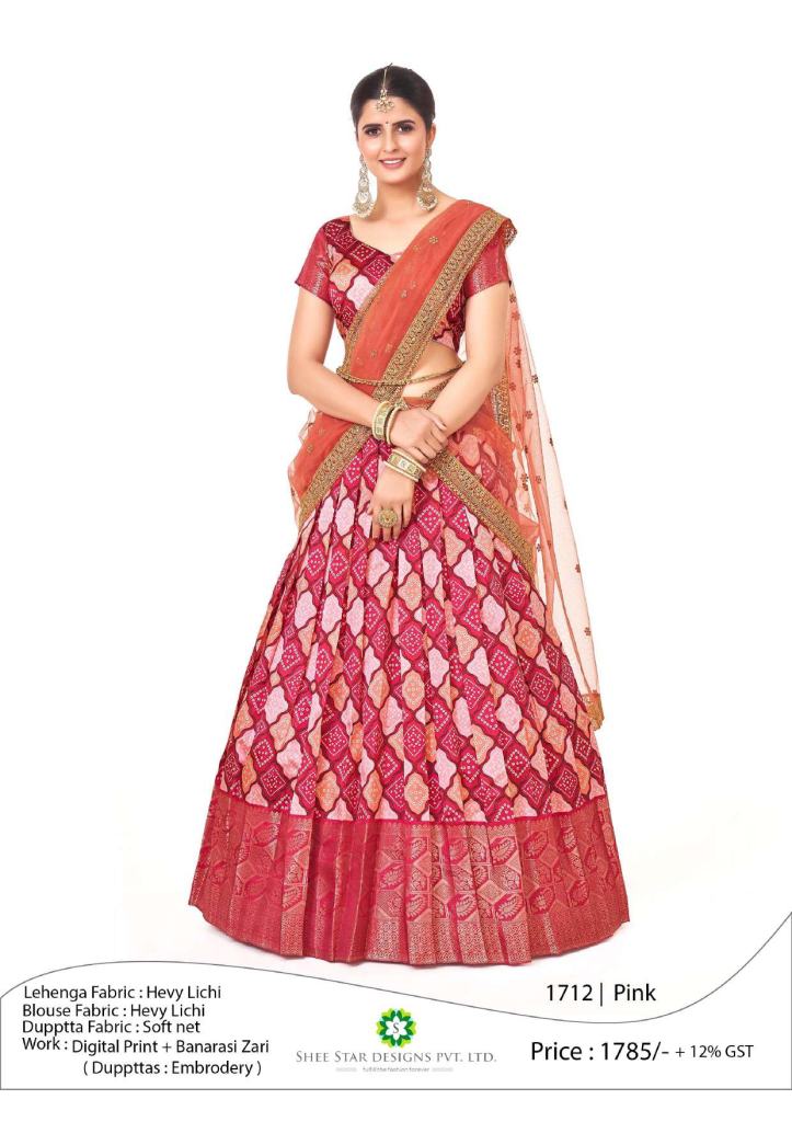 Pretty in Pink  A Designer Half Sarees Lehenga Collection in Shades of Pink